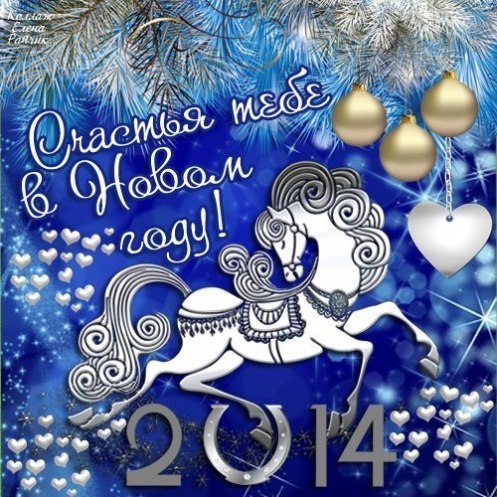 happy new year 2014 horse b